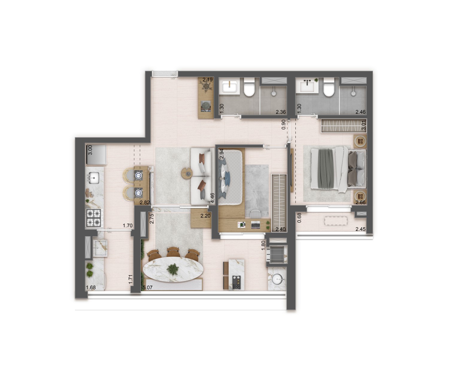 2 Dorms padrão