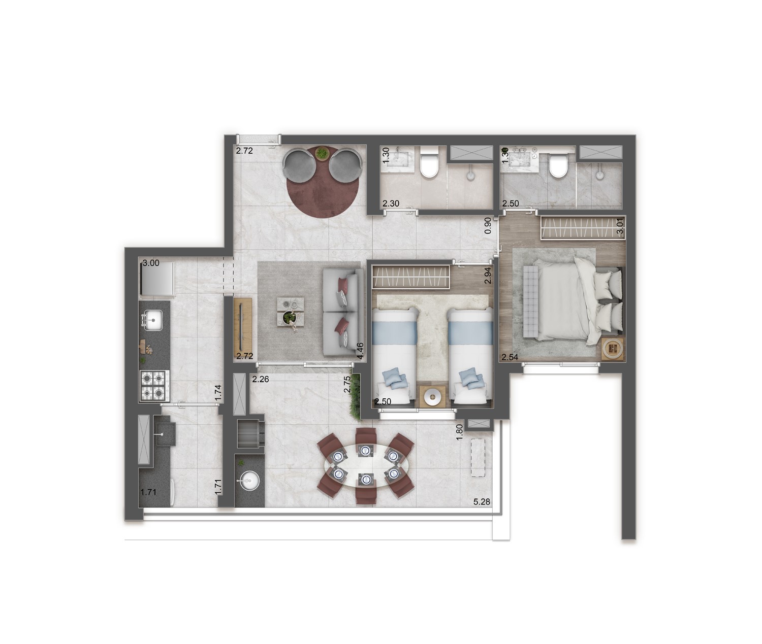 2 Dorms padrão