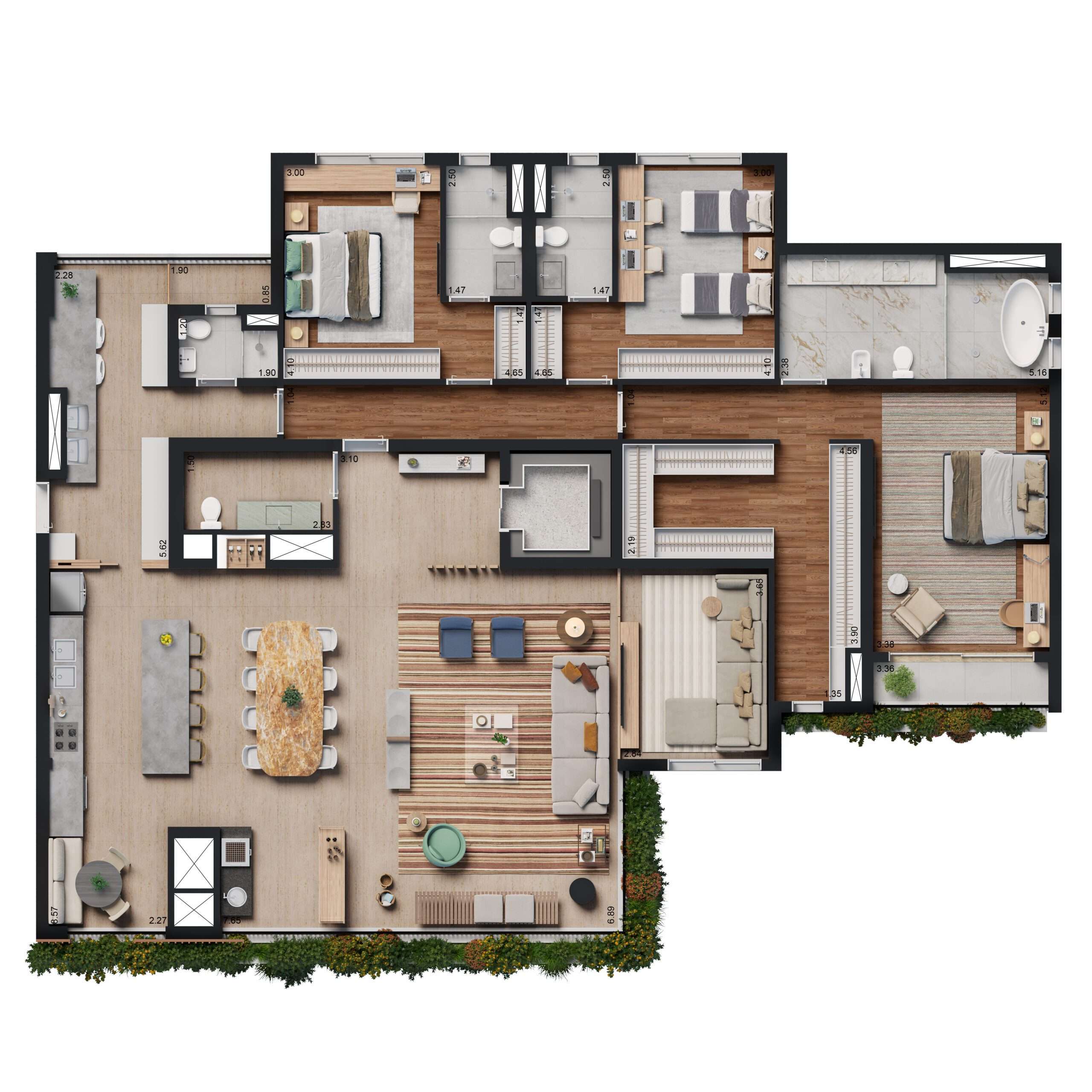 Planta opção 04 - Decorado