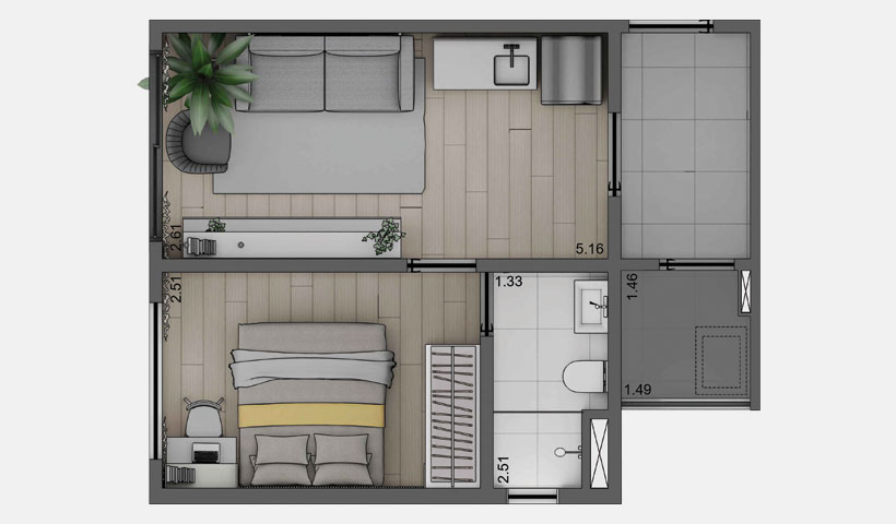 Apto 32 m²