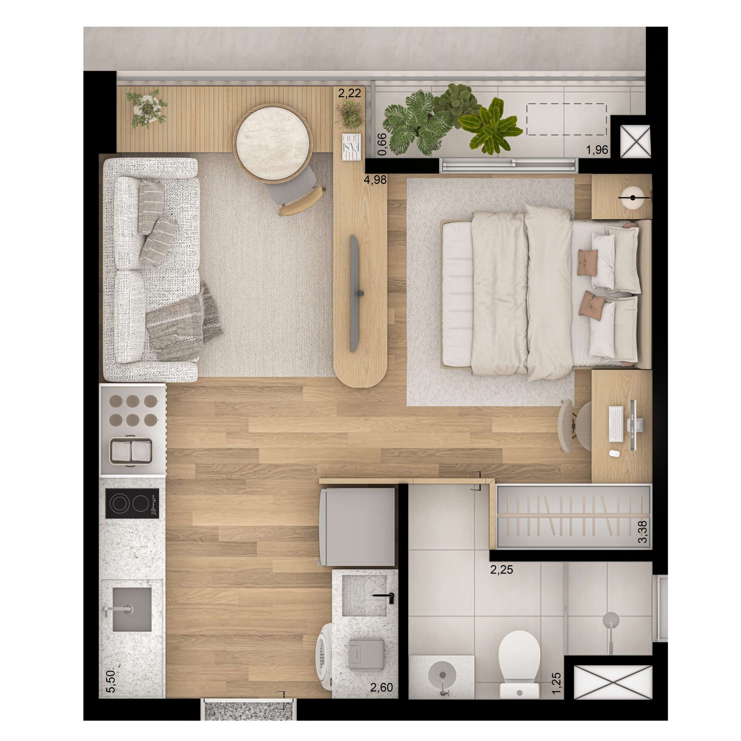 TIPO 30m² OPCAO (1 DORM)